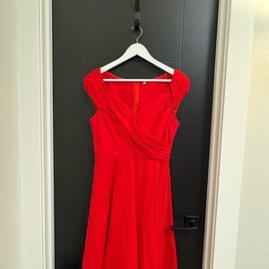Elegant Red Cocktail Dress